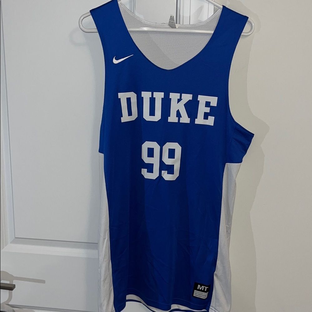 Coach K Academy Practice Reversible Basketball Jersey M Tall Duke Blue Devils MT
